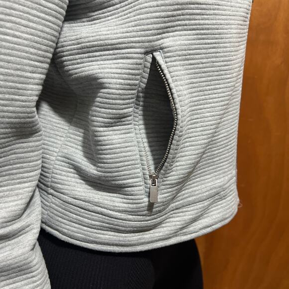 CiSono Classy Women’s Heather Gray Asymmetrical Zip Up Outwear Jacket XL - Picture 5 of 12